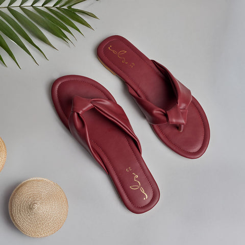 Puffer Slides - Maroon