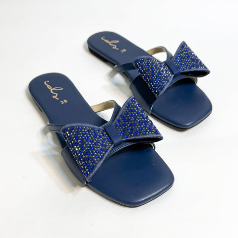 Fling Bow Flats - Blue