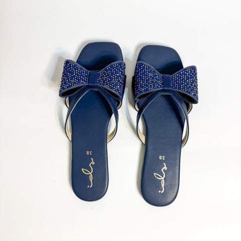 Fling Bow Flats - Blue