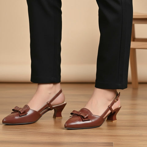 Bella Bow Accent - Choco Brown