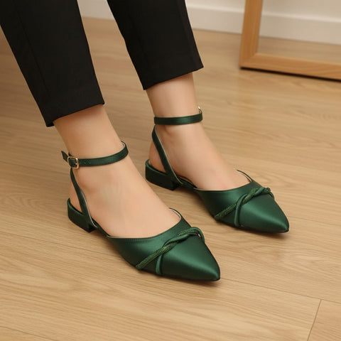Emerald Gem Pointed Mule
