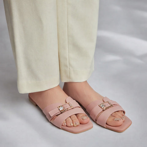Crystal Buckle Slides