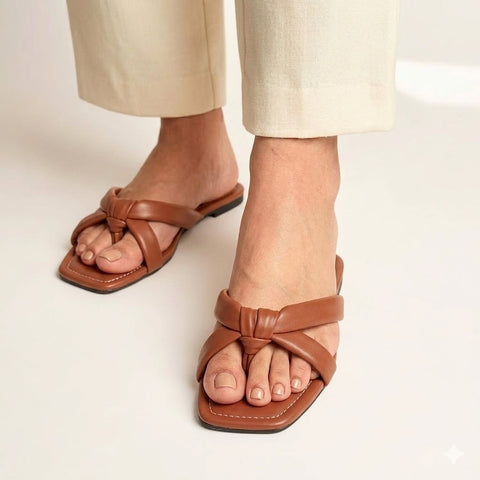 Knotted Puffy Summer Thongs