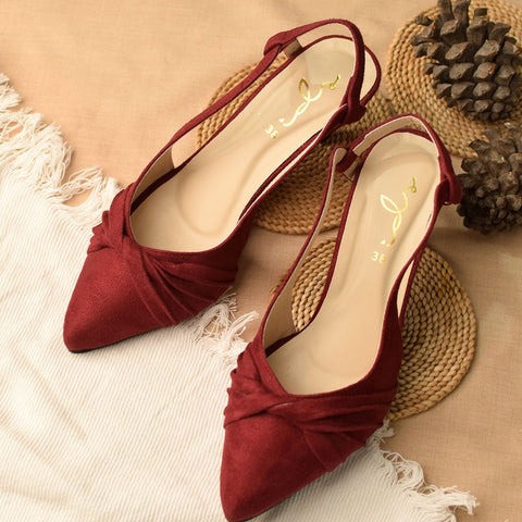 Knot Detail Sling Back Court shoe