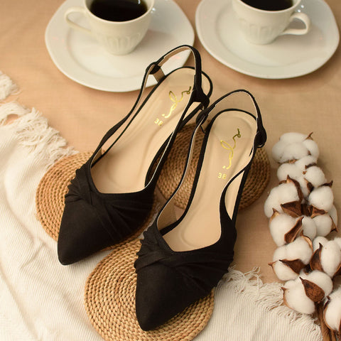 Knot Detail Sling Back Court shoe